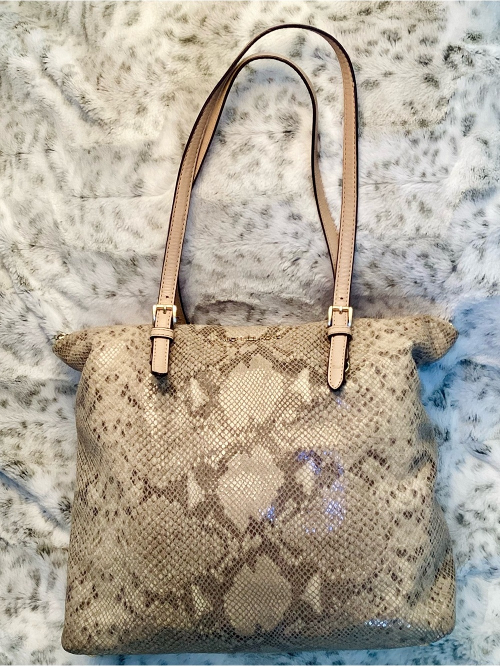 MICHAEL MICHAEL KORS Large Python Embossed Tote